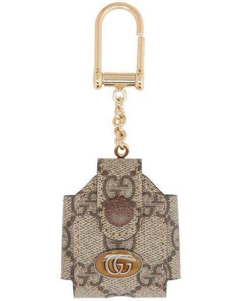 gucci ophidia gg flora airpods keychain case beige|GUCCI GG Supreme Monogram Flora Ophidia Airpod .